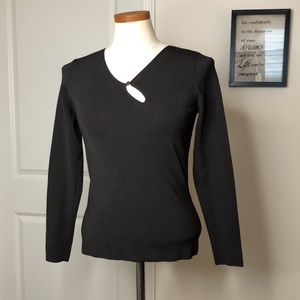 August Silk Petites L/S tee size Small P